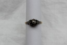 A solitaire diamond ring, the brilliant round cut diamond approximately 0.