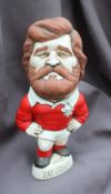 A John Hughes pottery Grogg Ray Gravel, Grand Slam 1976, 78 in Wales Jersey,