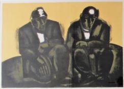 Josef Herman Two Miners A limited edition print, No.
