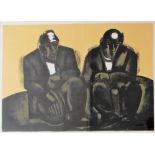 Josef Herman Two Miners A limited edition print, No.