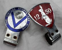 An Alvis 12/50 enamel car badge by Desmo,