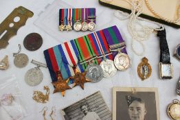 A set of five World War II medals including the 1939-1945 Star, The France and Germany Star,