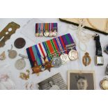 A set of five World War II medals including the 1939-1945 Star, The France and Germany Star,