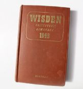 Wisden Cricketers’ Almanack 1943. 80th edition. Original hardback.