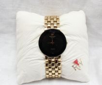 A Raymond Weil Othello Lady's wristwatch, with a black dial with gilt hands,