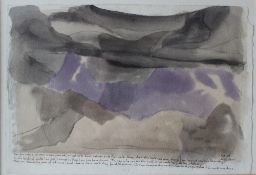 Norman Adams "Sutherland" Watercolour Initialled and dated '63 20 x 29cm Roland,