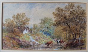 John Steeple Lane near Bettws-y-Coed, Watercolour Initialled and dated 68,