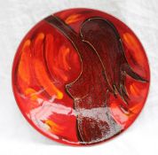 An Anita Harris Studio pottery trial charger,