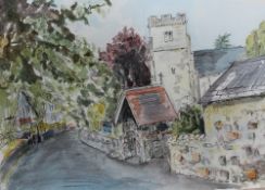 David Phillips Peterston Super Ely Watercolour Signed Together with a John Fane watercolour of