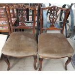 A pair of Edwardian salon chairs