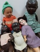 An Armand Marseille black doll, No.362 together with a small Armand Marseille doll No.