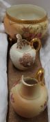 A Royal Worcester bowl and two jugs