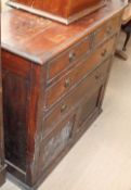 A 20th century oak chest,