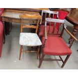 A pair of 19th century mahogany elbow chairs,