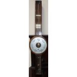 A demonstration wheel barometer with mercury tube