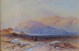T L Rowbotham Ben Nevis from Bannavie Watercolour Initialled and dated 1869 7.5 x 11.