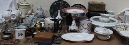 A Royal Albert Memory lane pattern part tea set, together with a Japanese part tea set, coins,