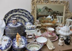 A Royal Doulton series ware bowl, together with a pottery part dinner service,