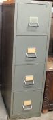 A Remington Rand 4 drawer filing cabinet