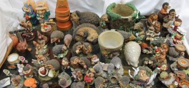 A collection of models of Hedgehogs and squirrels etc, including Border Fine Arts,