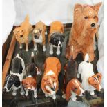 A Beswick fireside model of a Yorkshire terrier together with a collection of Beswick dogs