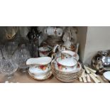 A Royal Albert Old Country Roses pattern part tea set, together with other part tea sets,