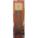 A Gents electric wall clock, with a glazed door,