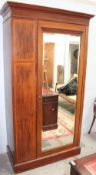 An Edwardian mahogany wardrobe,