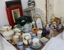 A Coalport Newburyport part coffee set together with part tea sets, Beswick barn owl,