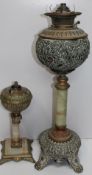Two oil lamps