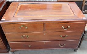 A 19th century mahogany chest of drawers on cabriole legs