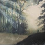 Richard Akerman A woodland scene Oil on canvas Together with two other oil paintings