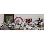 A floral decorated bone china part tea, dinner and coffee set,