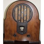 A Phillips Super Inductance walnut radio