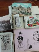 Assorted postcards and autograph albums