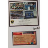 The FA Cup Final 17 May 2003 Ticket and photograph framed together with a play off final 2003