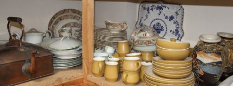 A Minton pottery tray, together with a Denby part tea and dinner set,