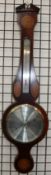 A 20th century Comitti of Holborn mahogany banjo barometer