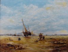 B Bailey Bringing in the catch Oil on board Together with other decorative pictures