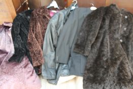 Assorted Ladies jackets, leather coat,