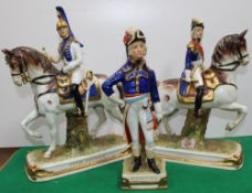 Three continental figures of soldiers including Soult,