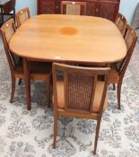 A G-Plan teak dining table and six chairs