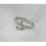 A pear shaped diamond ring,