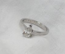 A pear shaped diamond ring,