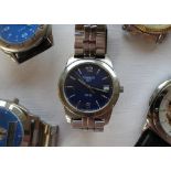 A Gentleman's Tissot 1853 PR50 stainless steel wristwatch with a blue dial,