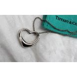 ***WITHDRAWN***A Elsa Peretti for Tiffany silver heart shaped pendant,