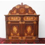 A 19th century continental walnut inlaid chiffonier,