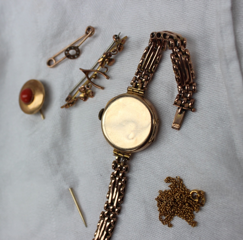 A 9ct gold Lady's wristwatch, - Image 2 of 2