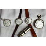 A continental silver mid size wristwatch,