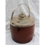 Royal Flying Corps - A George V silver topped and banded mahogany ice bucket,